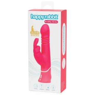 Happy Rabbit Thrusting Realistic Rechargeable Rabbit Vibrator Pink