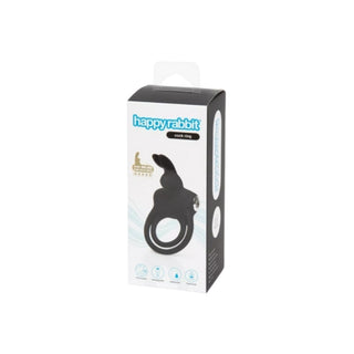 Happy Rabbit Stimulating Rechargeable Rabbit Cock Ring Black