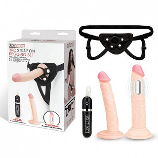 Lux Fetish  3 PC Strap-On Pegging Set