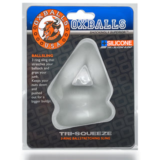 OXBALLS TRI-SQUEEZE 3-ring cocksling w/ extended ballstretcher base CL...