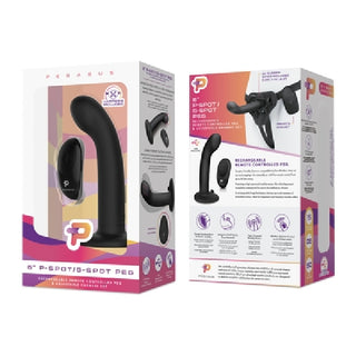 Pegasus 6" Wireless Remote Control P-Spot / G-Spot Peg with Harness