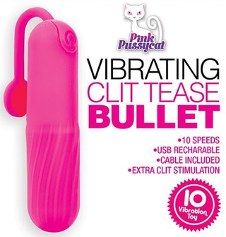 PINK PUSSYCAT VIBRATING CLIT TEASE BULLET