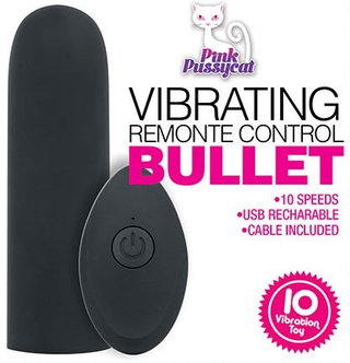 PINK PUSSYCAT VIBRATING REMOTE CONTROL BULLET