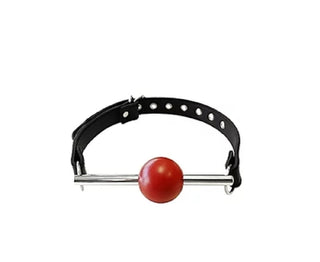 Leather Ball Gag with Stainless Steal