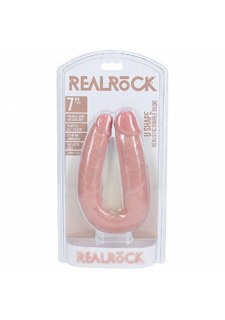 RealRock- U Shaped Double Dildo 7"