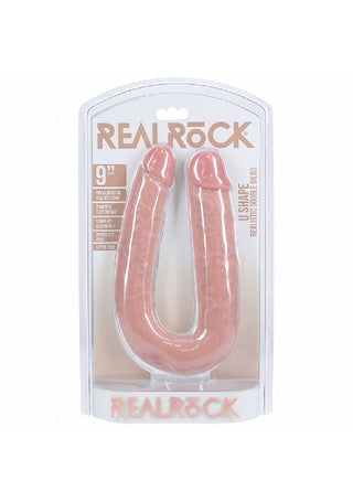 RealRock- U Shaped Double Dildo 9"