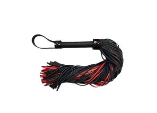 Leather Flogger Black & Burgundy