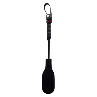 MINI LEATHER OVAL PADDLE BLACK