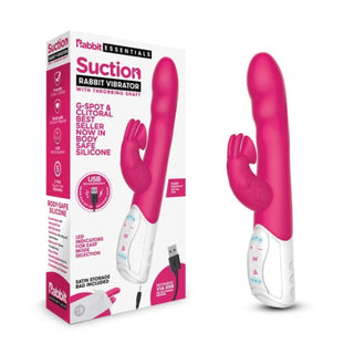 Rabbit Essential Rechargeable Clitoral Suction Rabbit - Hot Pink