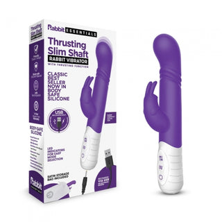 Rabbit Essential Rechargeable Slim Shaft thrusting G-spot Rabbit - PUR...