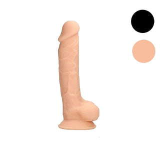 Silicone Dual Density Dildo With Balls 7 Inch