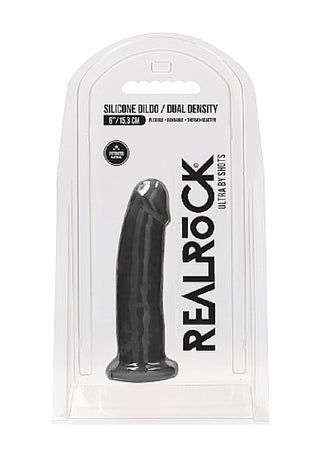 Silicone Dual Density Dildo Without Balls 6 Inch