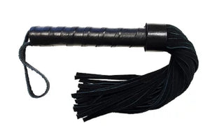 Black Suede Flogger with Leather Handle