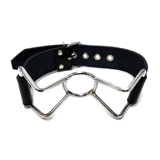 LEATHER SPIDER GAG BLACK