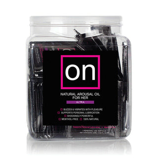 On for Her Arousal Oil ULTRA 75 Piece Single Use Ampoule Tub