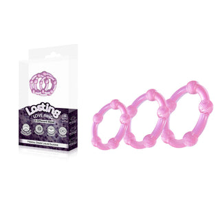 Lasting Love Ring 3 Piece Set - Pink