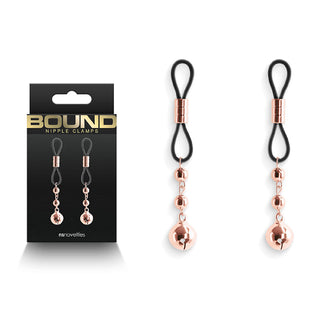 Bound Nipple Clamps - D1 - Rose Gold